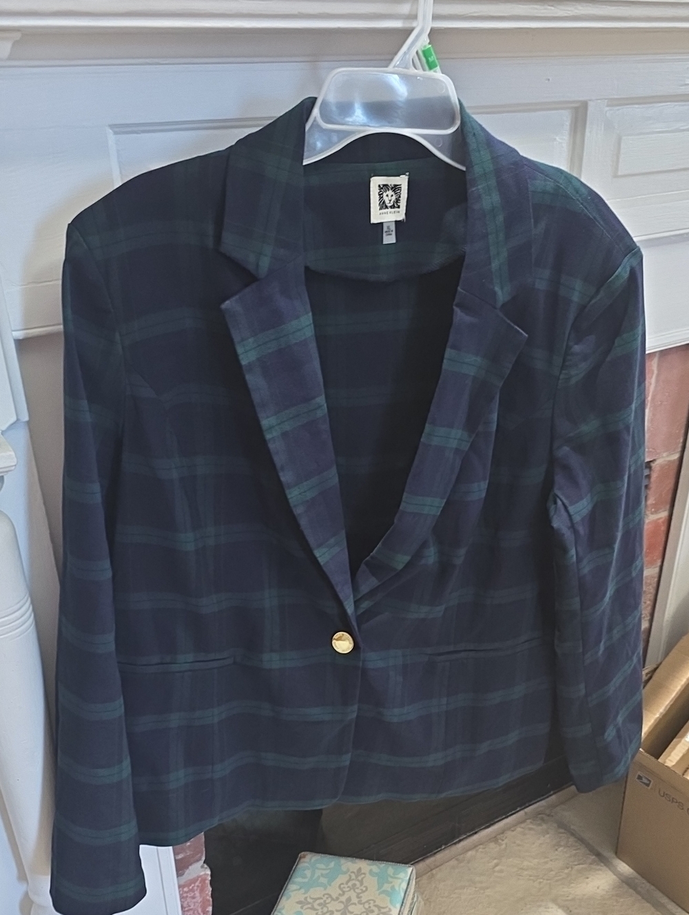 Anne Klein Plaid Blazer. XL. Great Used.